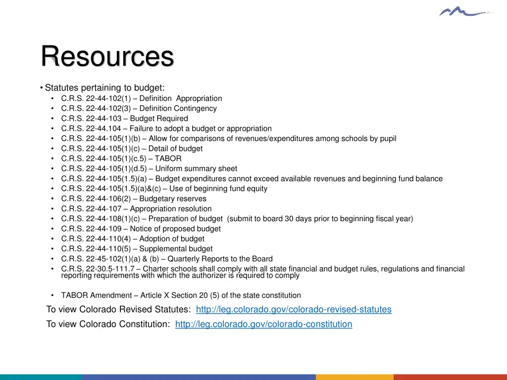 resources