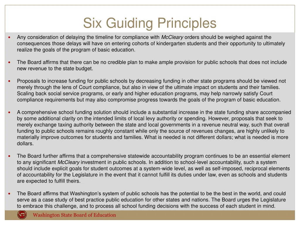 six guiding principles