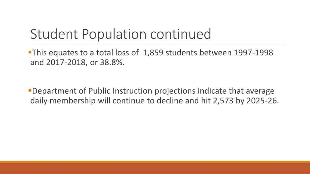 student population continued