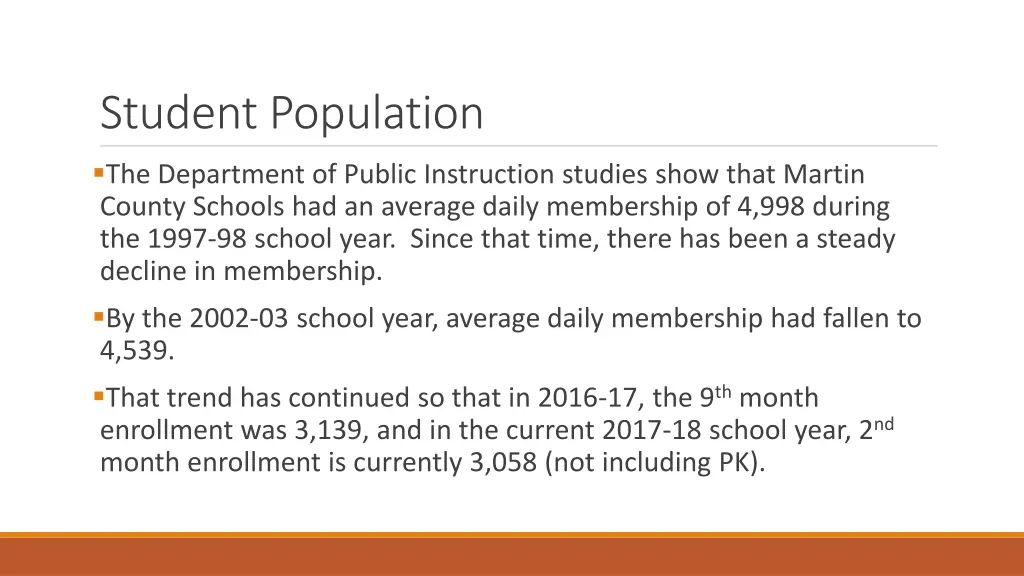 student population