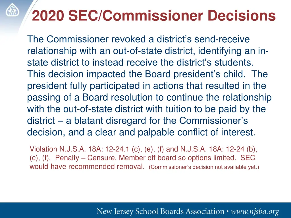 2020 sec commissioner decisions 2