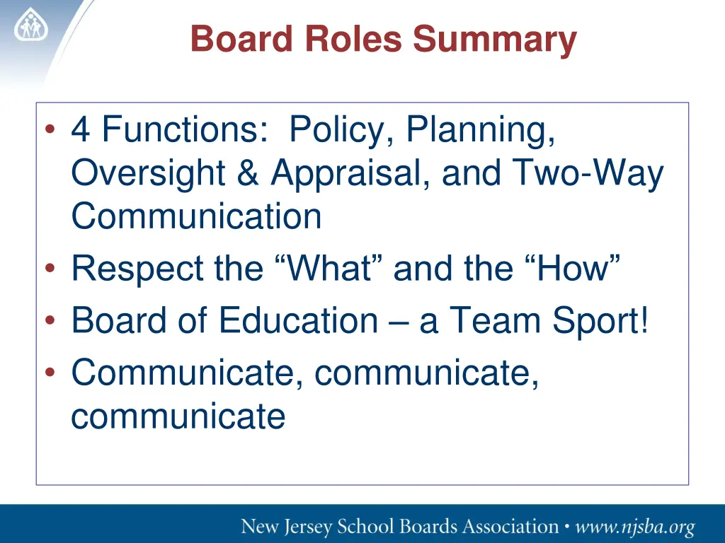 board roles summary