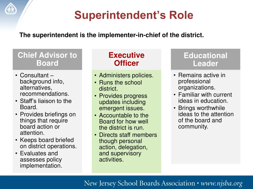 superintendent s role