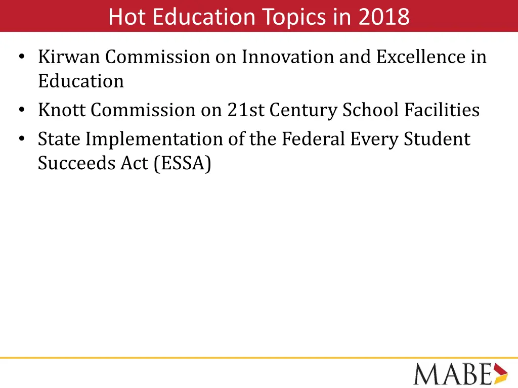 hot education topics in 2018