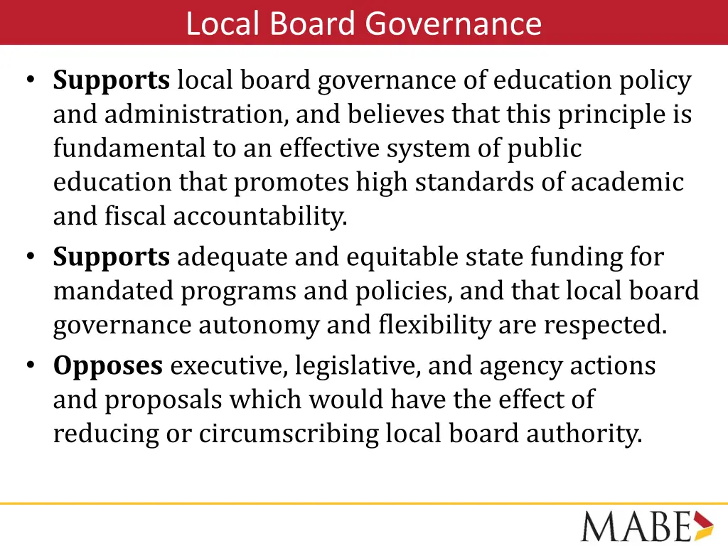 local board governance