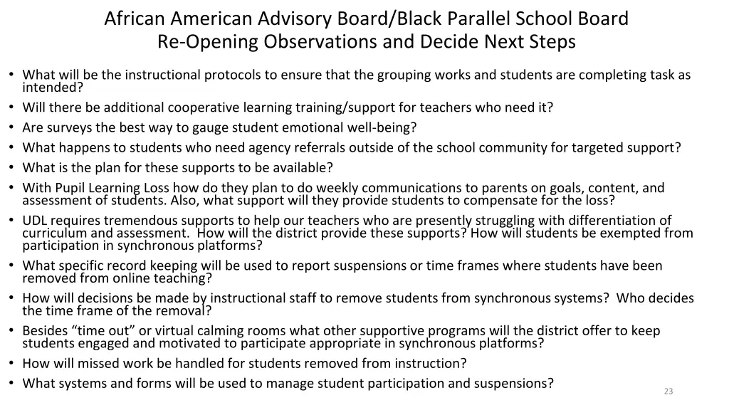 african american advisory board black parallel