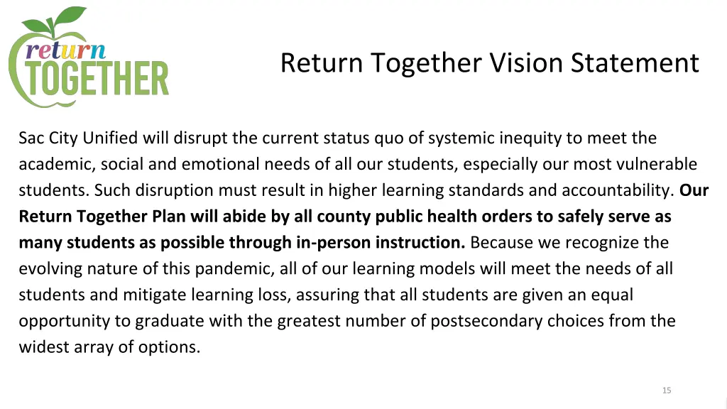 return together vision statement