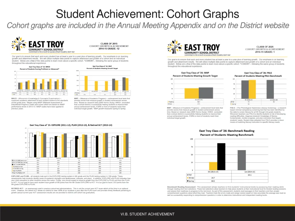 student achievement cohort graphs cohort graphs