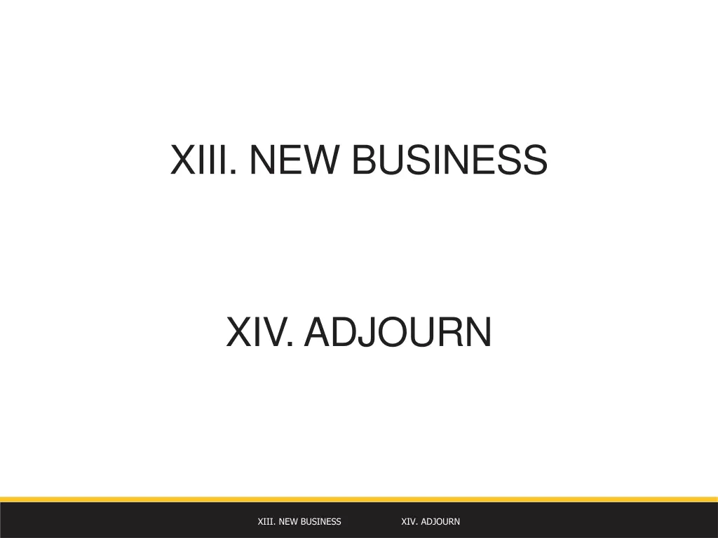 xiii new business