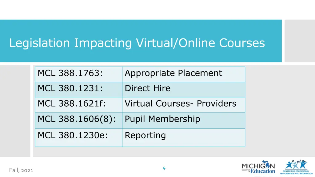 legislation impacting virtual online courses