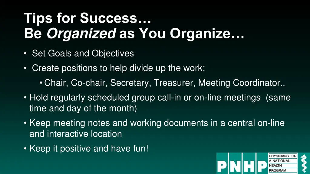 tips for success be organized as you organize