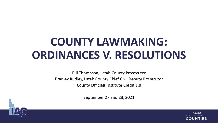 county lawmaking ordinances v resolutions