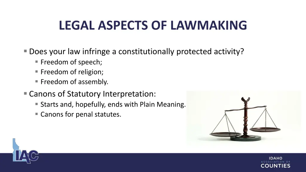 legal aspects of lawmaking