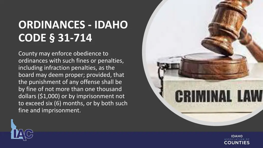 ordinances idaho code 31 714 1