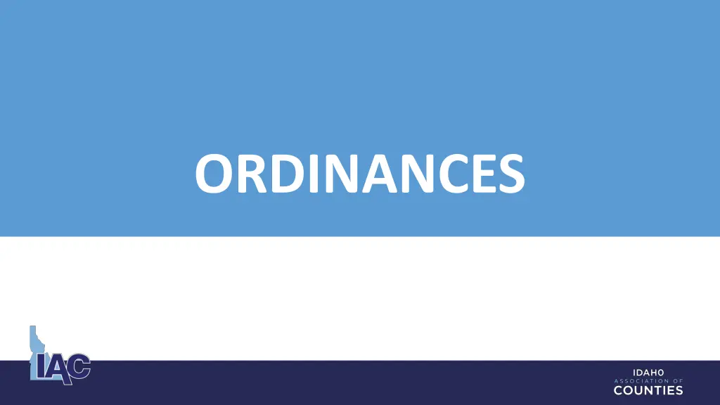 ordinances