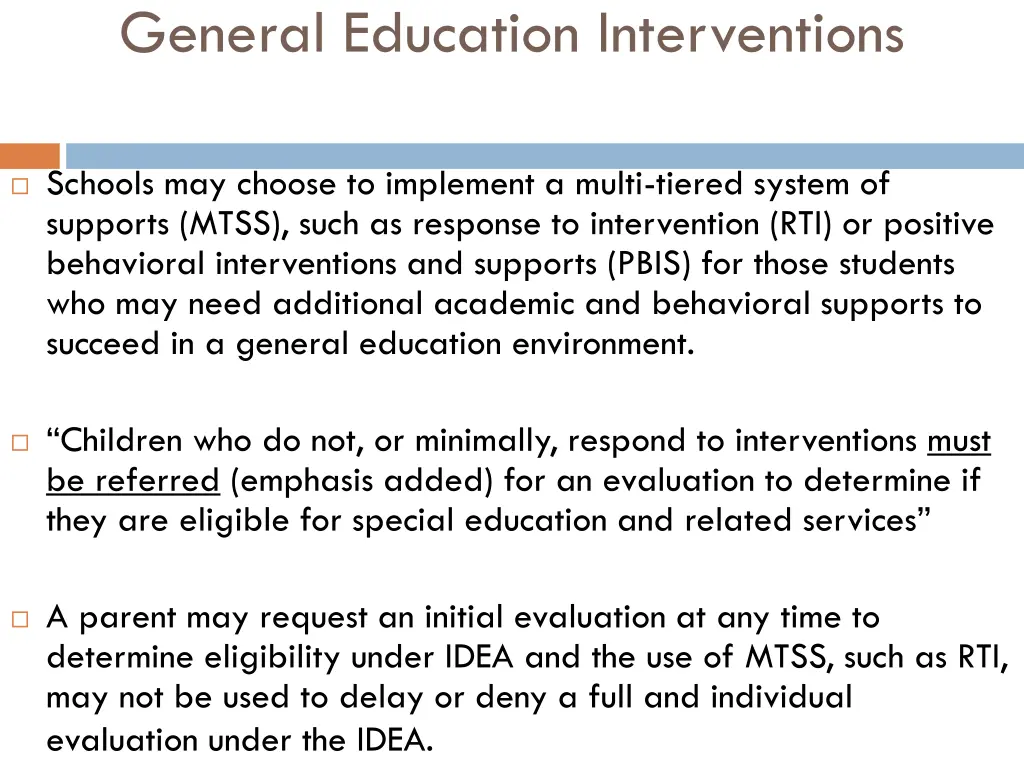 general education interventions