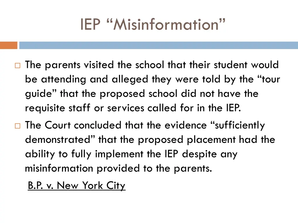 iep misinformation