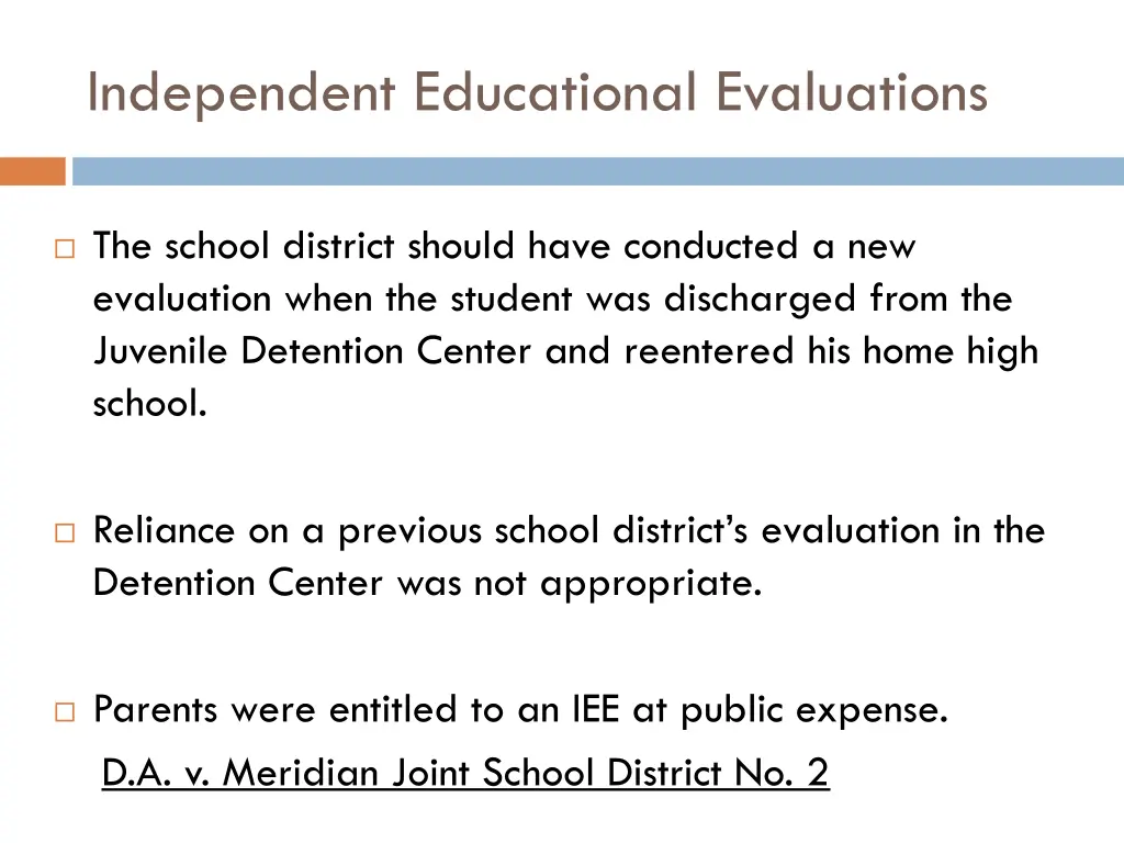 independent educational evaluations 1