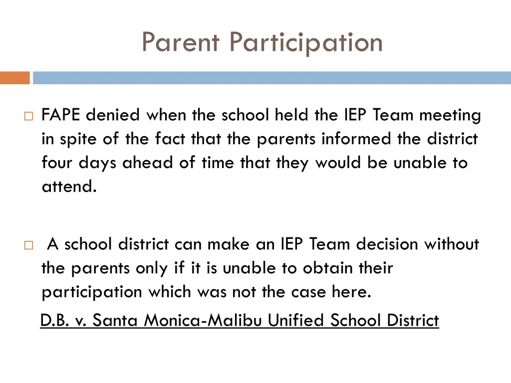 parent participation