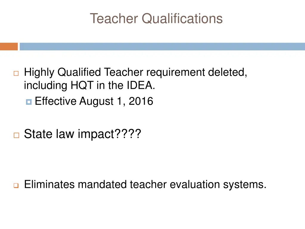 teacher qualifications