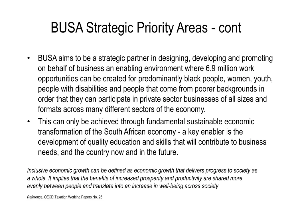 busa strategic priority areas cont