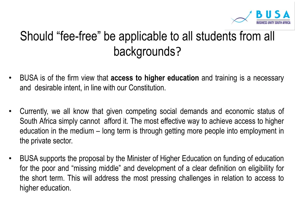 should fee free be applicable to all students