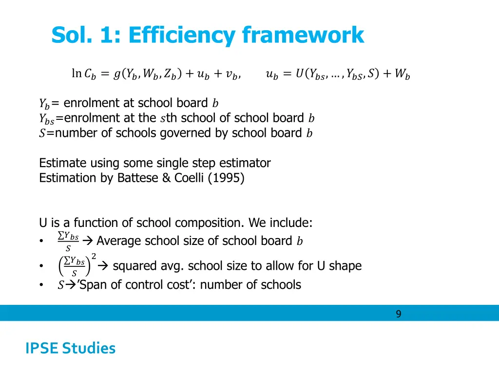 sol 1 efficiency framework