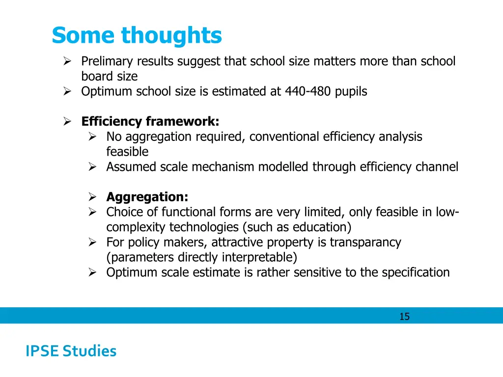 some thoughts prelimary results suggest that