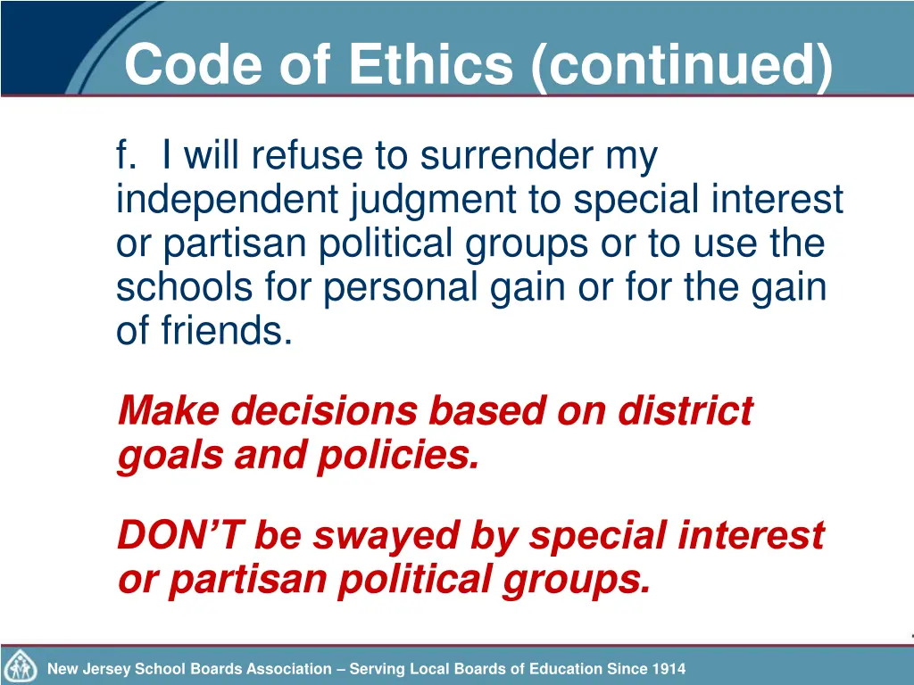 code of ethics continued 2