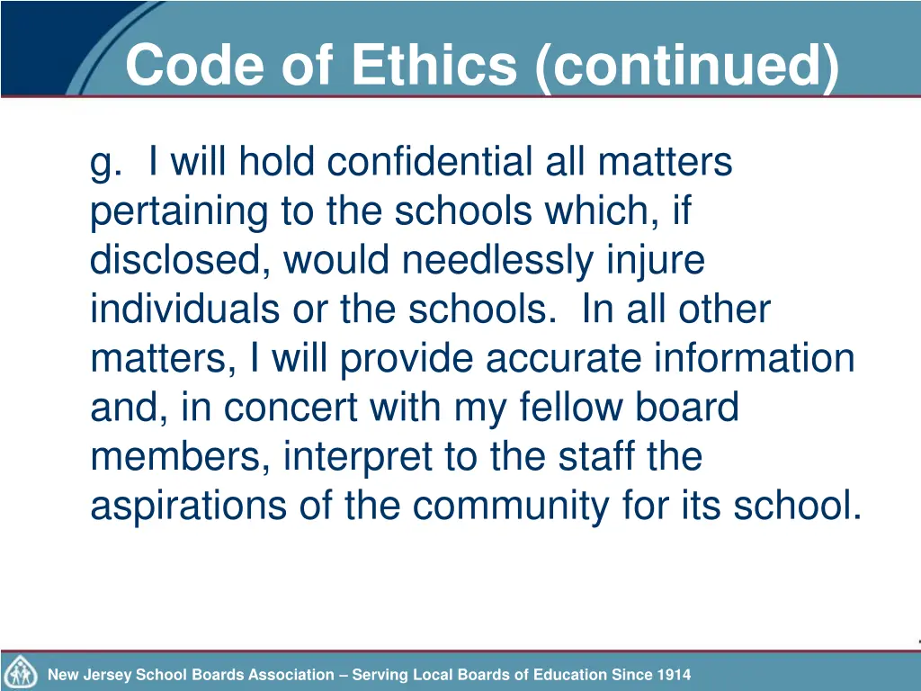 code of ethics continued 3