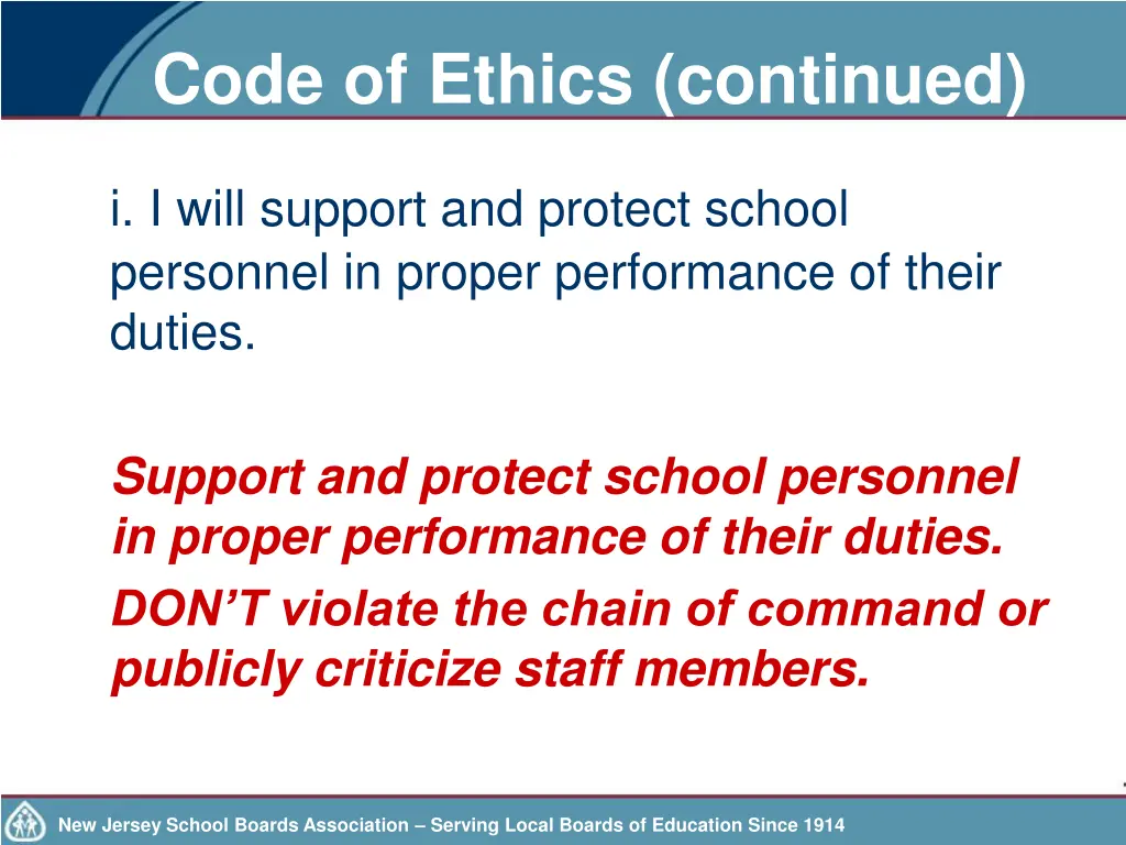 code of ethics continued 6