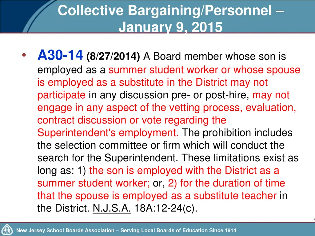 collective bargaining personnel january 9 2015