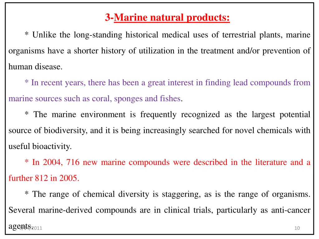 3 marine natural products