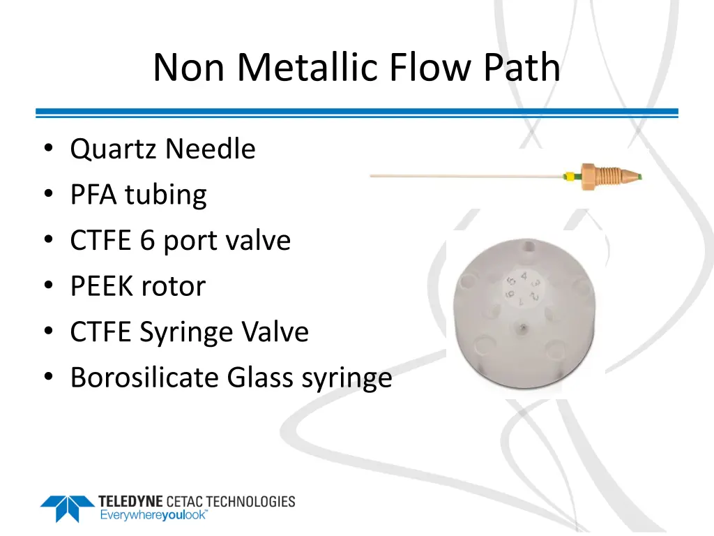 non metallic flow path