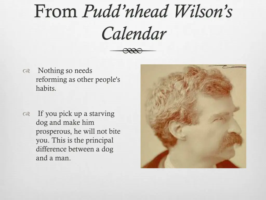 from pudd nhead wilson s calendar