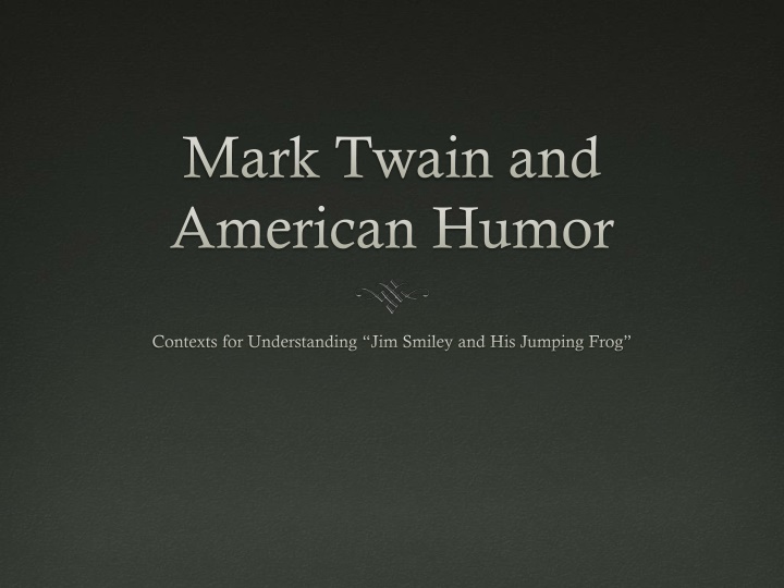 mark twain and american humor