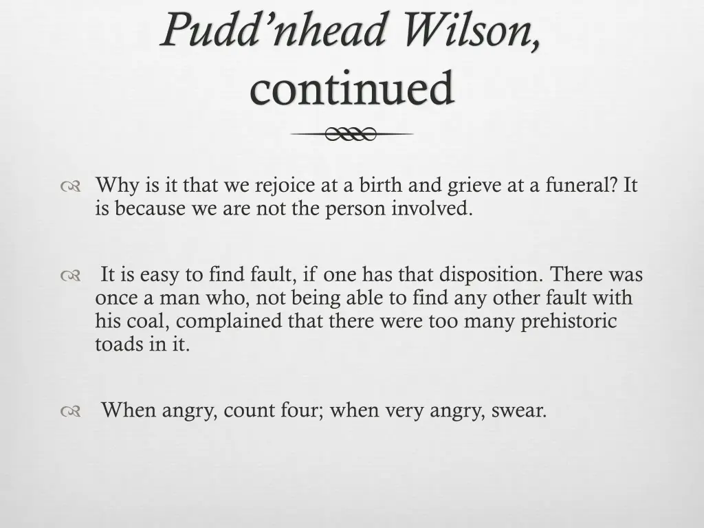 pudd nhead wilson continued