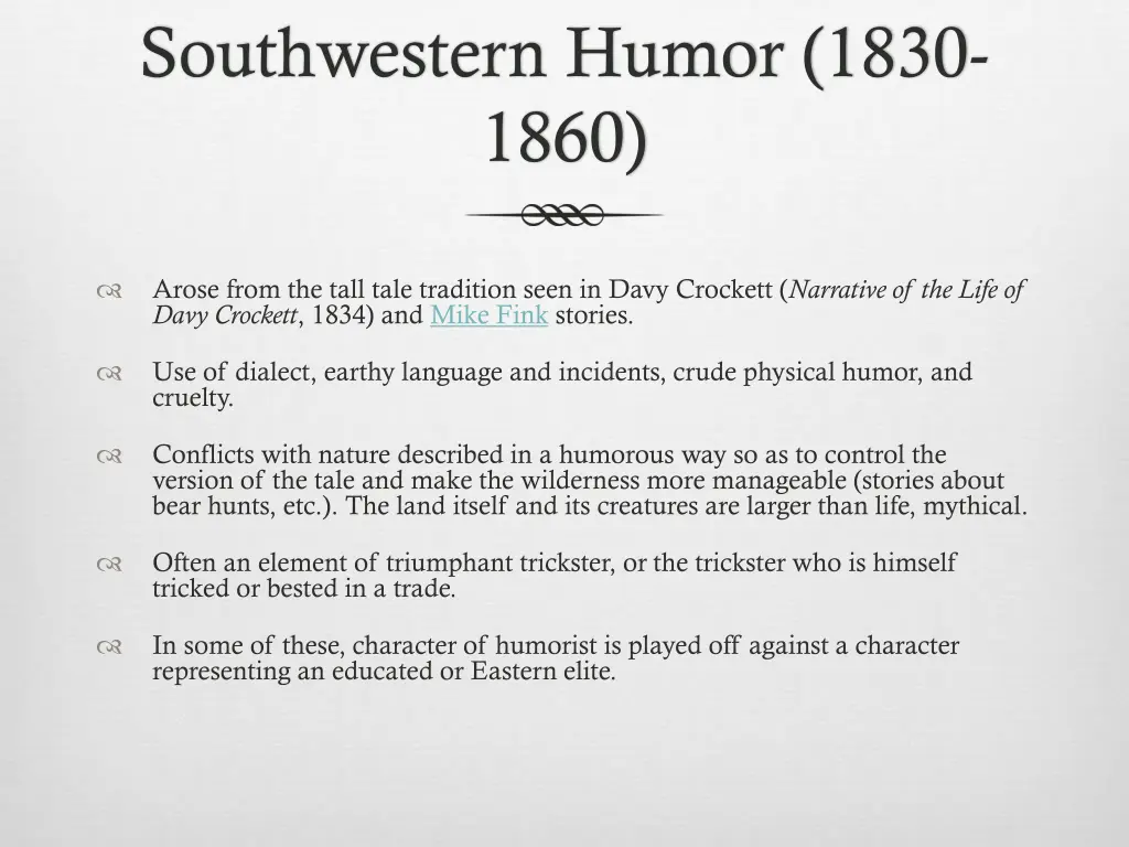 southwestern humor 1830 1860