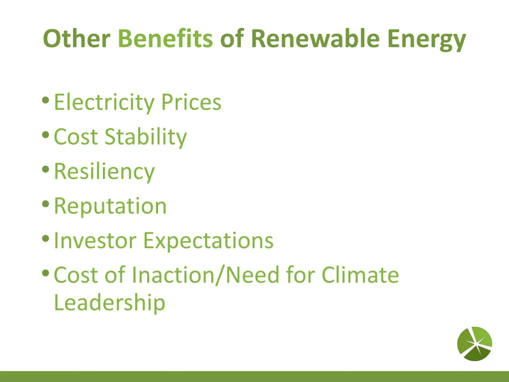 other benefits of renewable energy