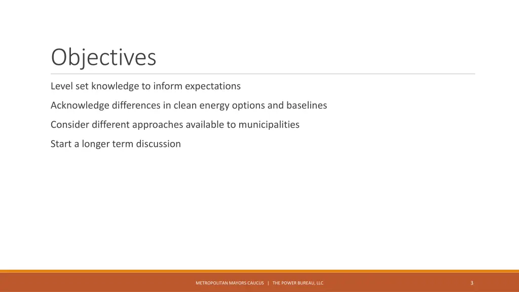 objectives