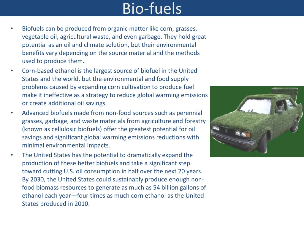 bio fuels