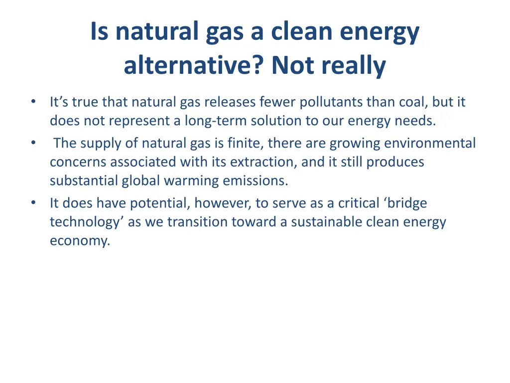 is natural gas a clean energy alternative