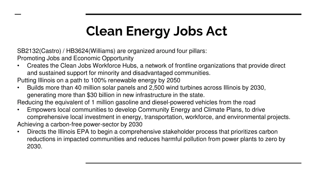 clean energy jobs act