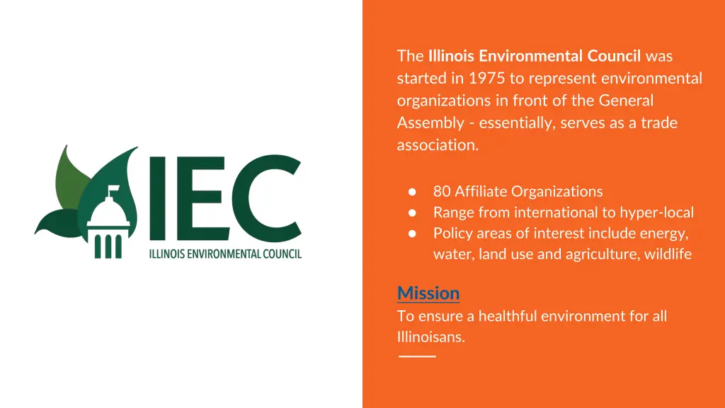 the illinois environmental council was started