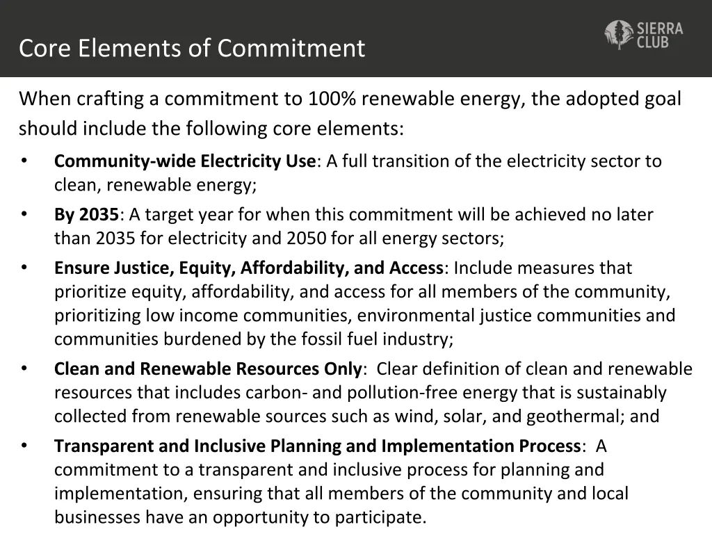 core elements of commitment