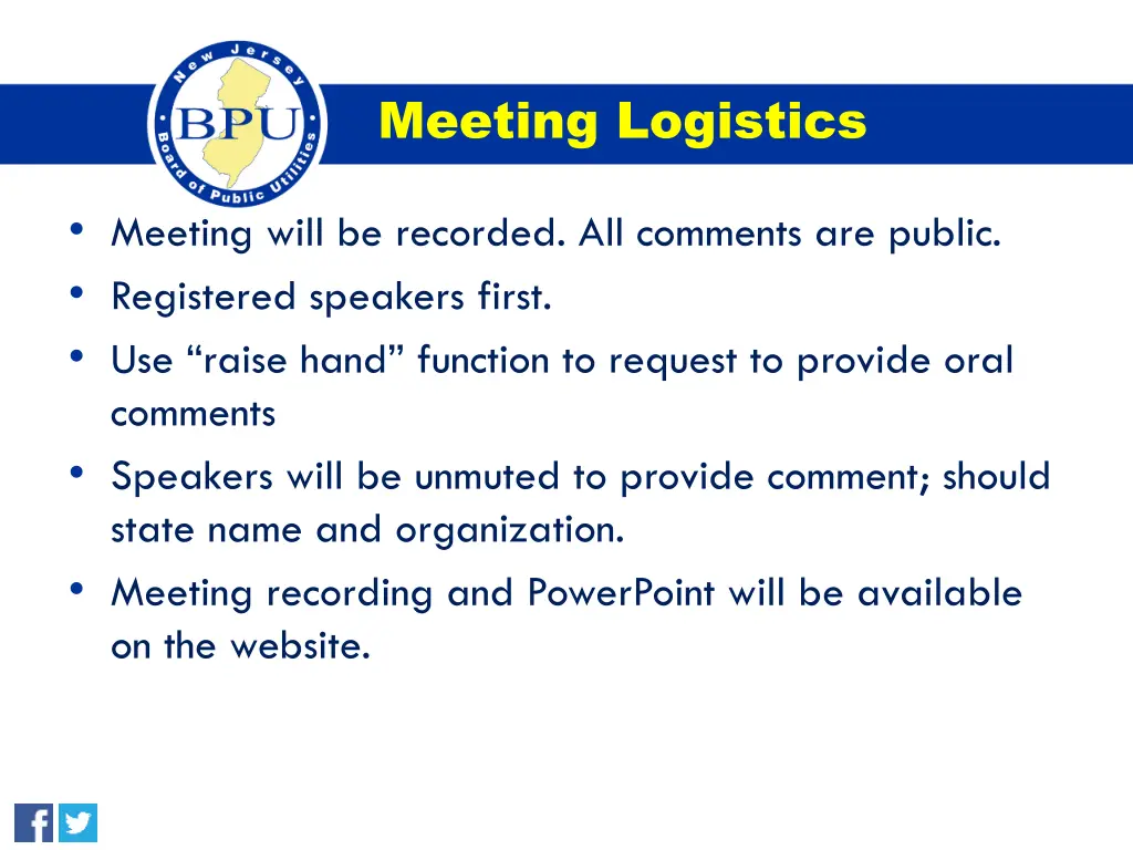 meeting logistics