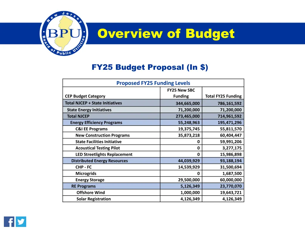 overview of budget