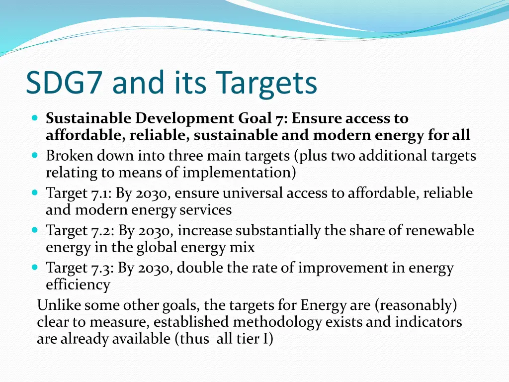 sdg7 and its targets