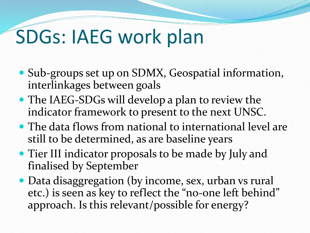 sdgs iaeg work plan