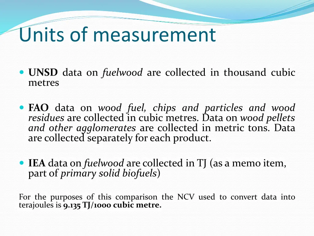 units of measurement